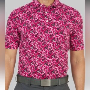 IBKUL Austin Print Short Sleeve Polo Men’s Size XL.